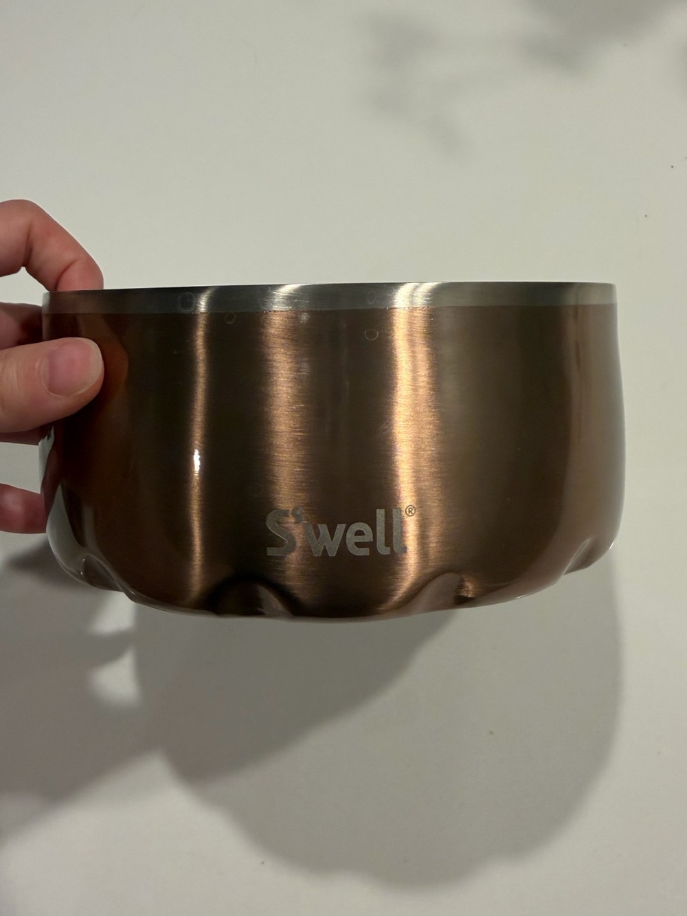 S'well Copper Metallic Insulated 16oz Dog Bowl